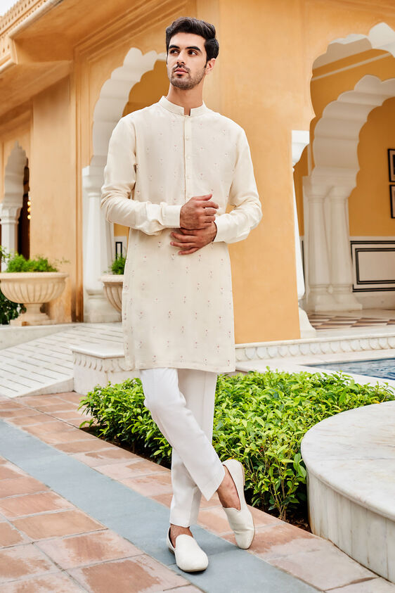 Aabhav Kurta - Off White, Off White, image 1